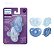 Kit 2un Chupeta Soothies 4-6 Meninos Azul Philips Avent - Imagem 1