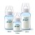 Kit 3 Mamadeiras Anticólica Avent Bebê Infantil Classica 125/260/330 Ml Azul - Imagem 2