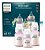 Kit 3un Mamadeiras Anticólica Avent Clássica Rosa 125ml /260ml /330ml - Imagem 1
