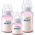 Kit 3un Mamadeiras Anticólica Avent Clássica Rosa 125ml /260ml /330ml - Imagem 3