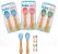 Kit Talheres Silicone e Bambu Colher e Garfo Infantil Buba - Imagem 1