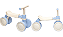 Bicicleta De Equilíbrio 4 Rodas Com Som Sem Pedal Azul Buba - Imagem 1