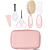 Kit Higiene Cuidados Bebê C/Estojo Tesoura Pente Rosa Buba - Imagem 2