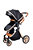 Carrinho De Bebê 3 em 1 Ares Plus Preto Passear Europeu - Imagem 1