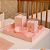 Kit Higiene Bebê 4 Peças Rosa Nuvem Acrílico Personalizável - Imagem 3