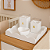 Kit Higiene Bebê 4pçs Branco Nuvem Acrílico Personalizável - Imagem 4