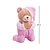 Ursinho Pelúcia Que Reza Infantil Anjo da Guarda Buba Rosa - Imagem 2