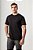 CAMISETA DE MALHA AlGODÃO MASCULINA PRETA - Imagem 2