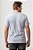 CAMISETA DE MALHA ALGODÃO MASCULINA CINZA MESCLA - Imagem 4