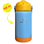 GARRAFA TÉRMICA KIDS GRAUZ AZUL 350 ML COM TAMPA E CANUDO - Imagem 1