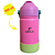 GARRAFA TÉRMICA KIDS GRAUZ ROSA 350 ML COM TAMPA E CANUDO - Imagem 1