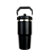 COPO TÉRMICO GRAUZ PRETO 600ml | 900ml COM TAMPA E CANUDO DOBRÁVEL - Imagem 2