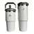 COPO TÉRMICO GRAUZ BRANCO 600ml | 900ml COM TAMPA E CANUDO DOBRÁVEL - Imagem 1