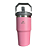 COPO TÉRMICO GRAUZ ROSA CLARO 600ml COM TAMPA E CANUDO DOBRÁVEL - Imagem 1