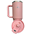 COPO TÉRMICO GRAUZ ROSA CLARO 1,2 L COM TAMPA E CANUDO - Imagem 2