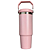 COPO TÉRMICO GRAUZ ROSA BEBÊ 900ml COM TAMPA E CANUDO DOBRÁVEL - Imagem 3