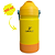 GARRAFA TÉRMICA KIDS GRAUZ AMARELA 350 ML COM TAMPA E CANUDO - Imagem 1