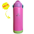 GARRAFA TÉRMICA KIDS GRAUZ ROSA 500 ML COM TAMPA E CANUDO - Imagem 1