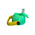 GARRAFA TÉRMICA KIDS GRAUZ VERDE 500 ML COM TAMPA E CANUDO - Imagem 2