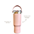 COPO TÉRMICO GRAUZ ROSA 900ml COM TAMPA E CANUDO DOBRÁVEL - Imagem 5