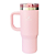 NOVO - COPO TÉRMICO GRAUZ ROSA CLARO 900ml COM TAMPA E CANUDO DOBRÁVEL - Imagem 1
