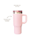 NOVO - COPO TÉRMICO GRAUZ ROSA CLARO 900ml COM TAMPA E CANUDO DOBRÁVEL - Imagem 4