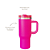 NOVO - COPO TÉRMICO GRAUZ ROSA PINK 900ml COM TAMPA E CANUDO DOBRÁVEL - Imagem 4