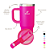 NOVO - COPO TÉRMICO GRAUZ ROSA PINK 900ml COM TAMPA E CANUDO DOBRÁVEL - Imagem 2