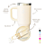 NOVO - COPO TÉRMICO GRAUZ OFF WHITE 900ml COM TAMPA E CANUDO DOBRÁVEL - Imagem 3