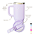 NOVO - COPO TÉRMICO GRAUZ LILÁS 900ml COM TAMPA E CANUDO DOBRÁVEL - Imagem 3