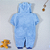 Macacão para Bebê Teddy com Capuz Azul Claro - Imagem 3