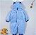 Macacão para Bebê Teddy com Capuz Azul Claro - Imagem 1