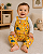 Jardineira Bebê Menino Bichinhos da Floresta com Blusa Manga Longa Conjunto Infantil Confortável - Imagem 1