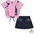 Conjunto Infantil feminino - Blusa Pink + Saia com short por baixo - Imagem 2