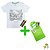 Blusa Colorir Dino Floresta Acompanha 6 canetinhas + Bolsa - Imagem 2