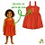 Vestido Infantil em Laise - Vermelho e Verde - Imagem 4
