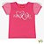 Blusa Infantil Menina “Pretty Girl” Rosa com Manga Tule | Moda Infantil Dinococois - Imagem 3