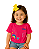 Cropped Infantil Menina “Sempre Amigas” Rosa – Dinococois - Imagem 1