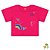 Cropped Infantil Menina “Sempre Amigas” Rosa – Dinococois - Imagem 2