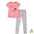 Pijama Infantil Menina Manga Curta com Calça Estampada – Dinococois - Imagem 2
