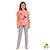 Pijama Infantil Menina Manga Curta com Calça Estampada – Dinococois - Imagem 1