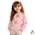 Blusa Infantil Feminina Manga Longa Floral Confortável – Azul, Rosa e Bege - Imagem 4