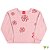 Blusa Infantil Feminina Manga Longa Floral Confortável – Azul, Rosa e Bege - Imagem 5
