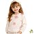 Blusa Infantil Feminina Manga Longa Floral Confortável – Azul, Rosa e Bege - Imagem 6
