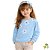 Blusa Infantil Feminina Manga Longa Floral Confortável – Azul, Rosa e Bege - Imagem 2