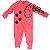 Macacão Pijama Infantil Feminino Dinossauro Rosa em Moletom - Imagem 2