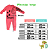 Macacão Pijama Infantil Feminino Dinossauro Rosa em Moletom - Imagem 4