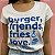 Camiseta Feminina Voluntário "Burguer, Friends, Fries & Love" - Imagem 1