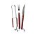 Conjunto Faca Garfo e Pegador Inox para Churrasco - Imagem 3