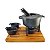 Conjunto Fondue Fogareiro e Cumbucas de Ferro Fundido com Suporte de Madeira - Imagem 2